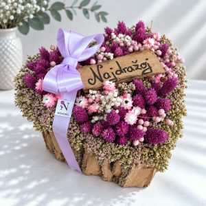 VIolette - Srce od suhog cvijeća