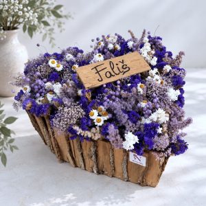 Violeta - Srce od suhog cvijeća